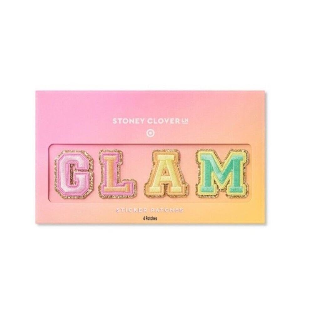 Stoney Clover Lane x‎ Target GLAM Sticker Patches Set Letters Varsity Pastel NEW